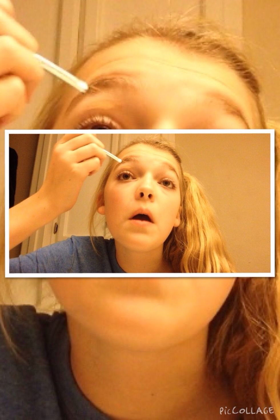 Apply the concealer on tor eyelids and under them too