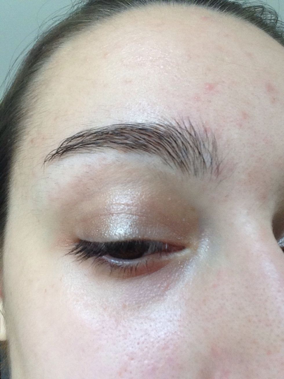 Apply the darker cream eyeshadow