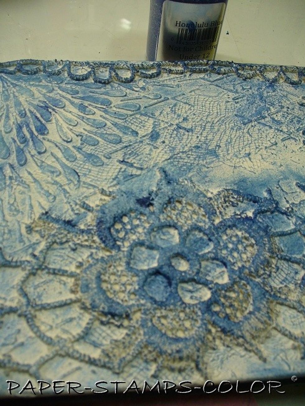 Apply the second blue, Honolulu Sorbet.