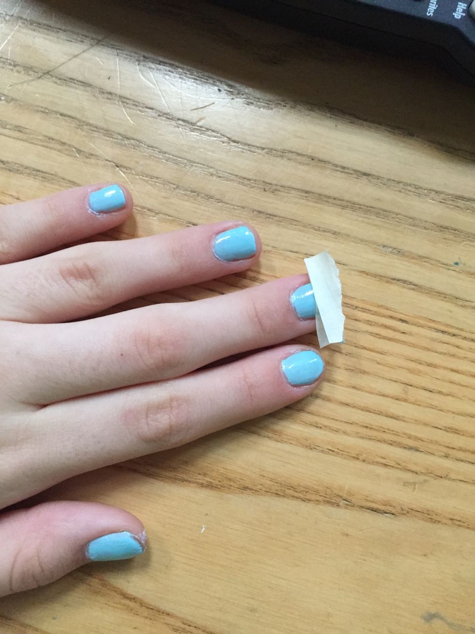 Apply the thin tape strips to your nail! It might help to double up\ud83d\udc9d