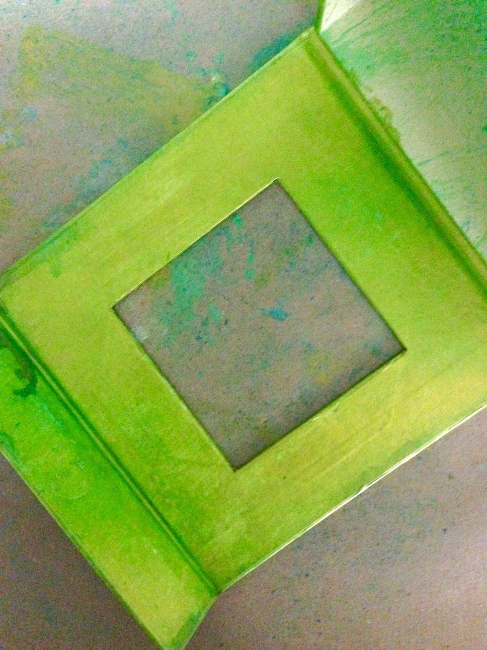 Apply the tinted gold paint on the inside as well...