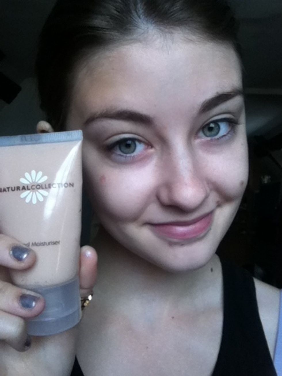 Apply tinted moisturiser instead of foundation, it looks more natural and doest feel so heavy.