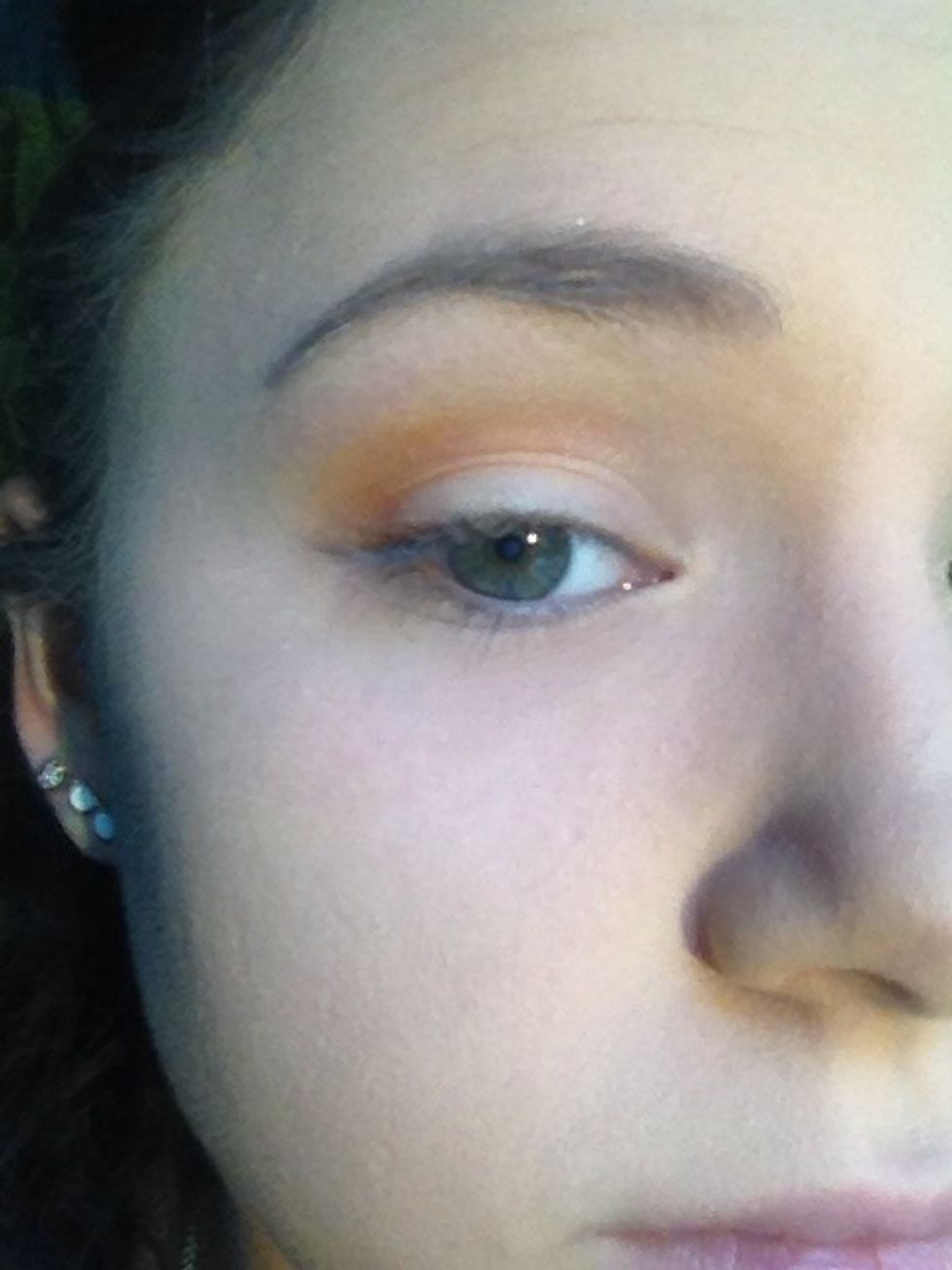 Apply to outer v and blend in, concentrating on outer corner.