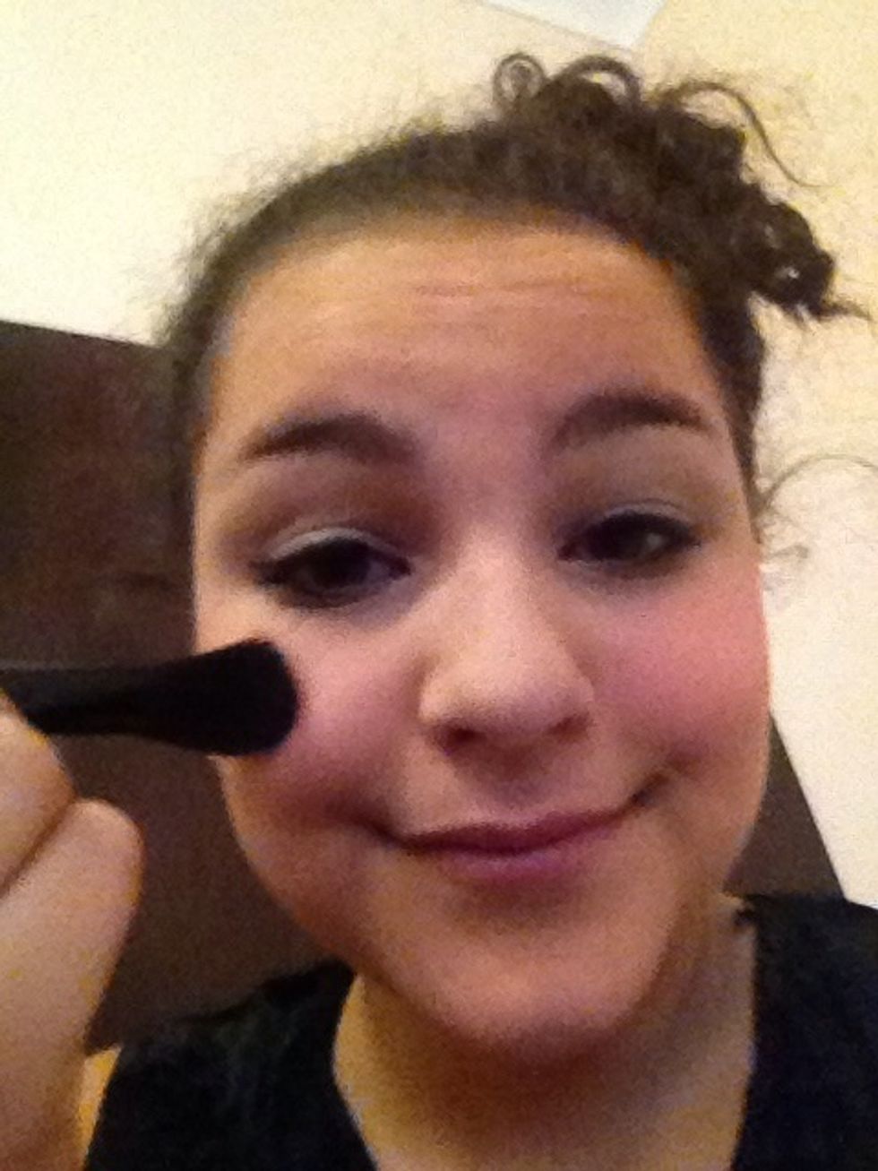 Apply to the apple of your cheeks