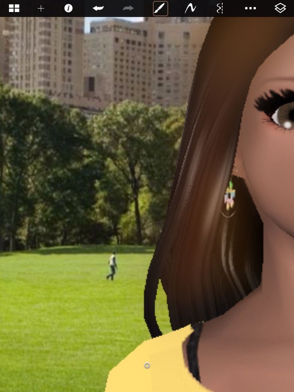 Apply to the hair gently first the left side and don't go over it like a lot or it will mess it up