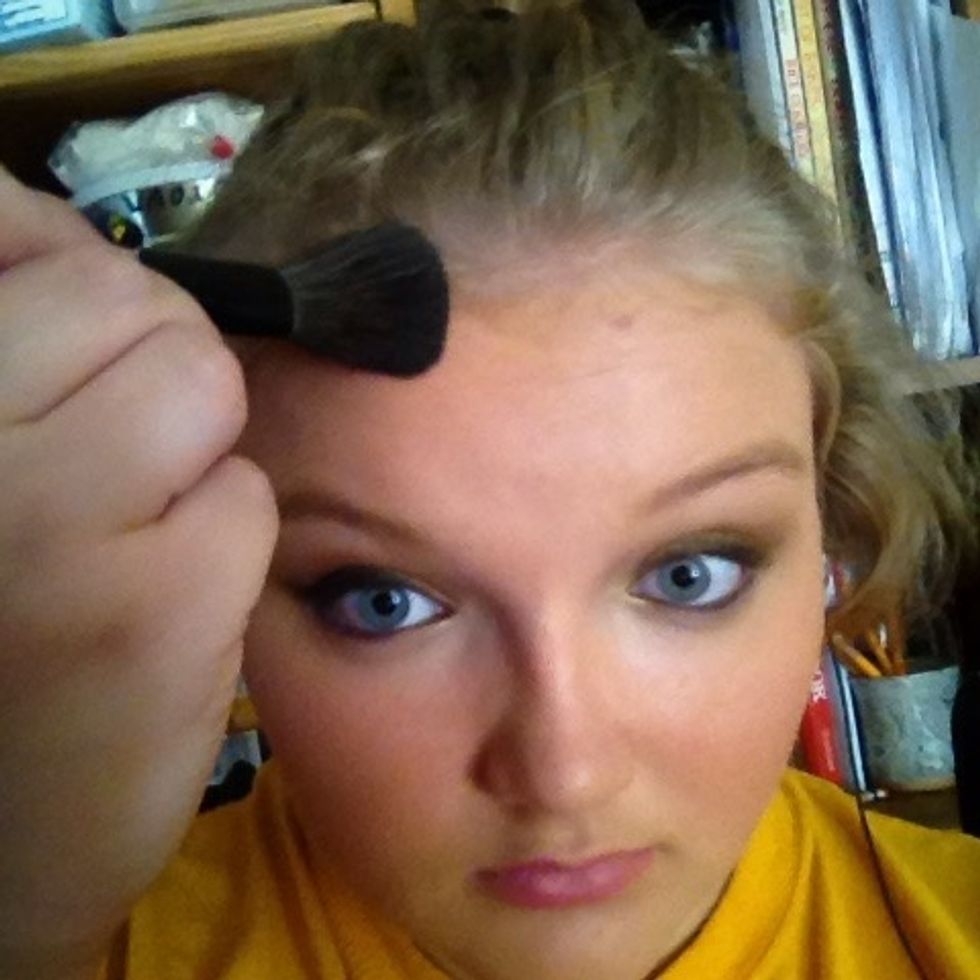 Apply to the hair line as well