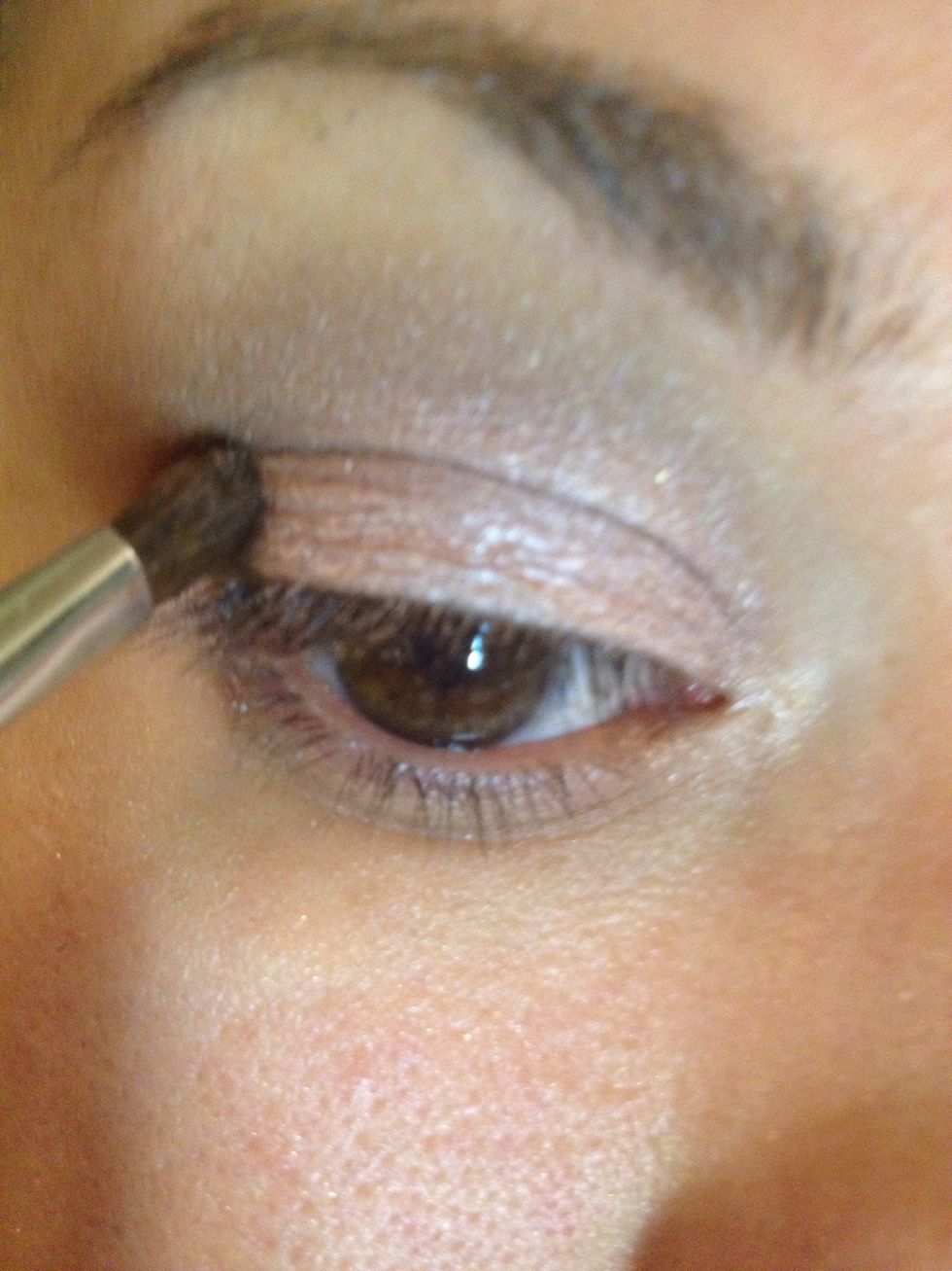 Apply to the inner crease