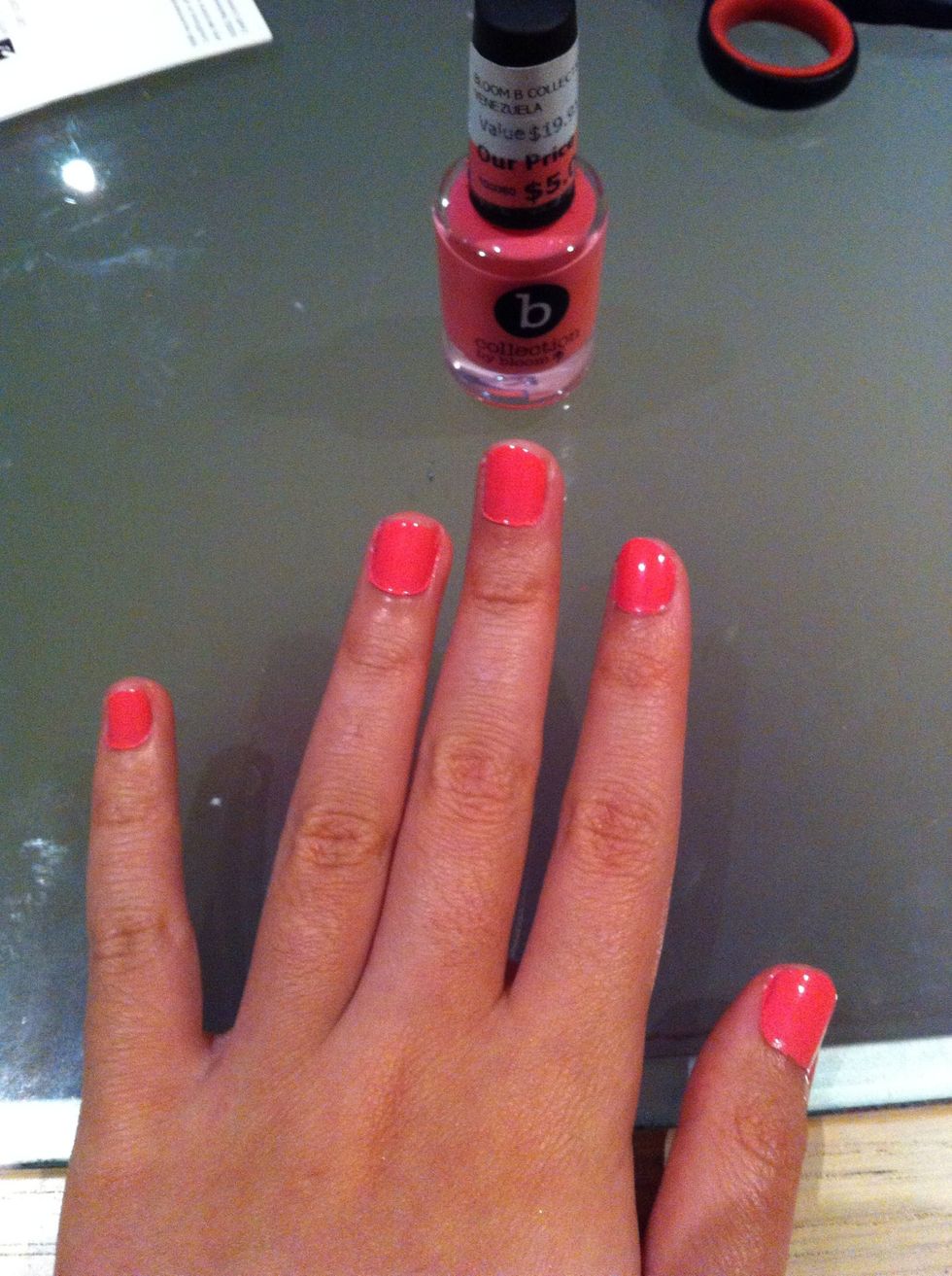 Apply two coats of the lighter colour out of the two you have chosen