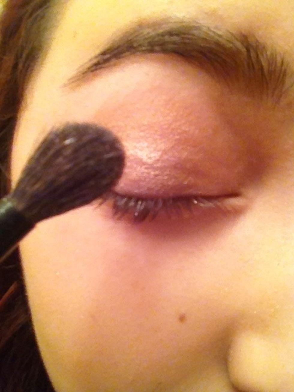 Apply up to your crease. Remember, you can build your color. Start out light