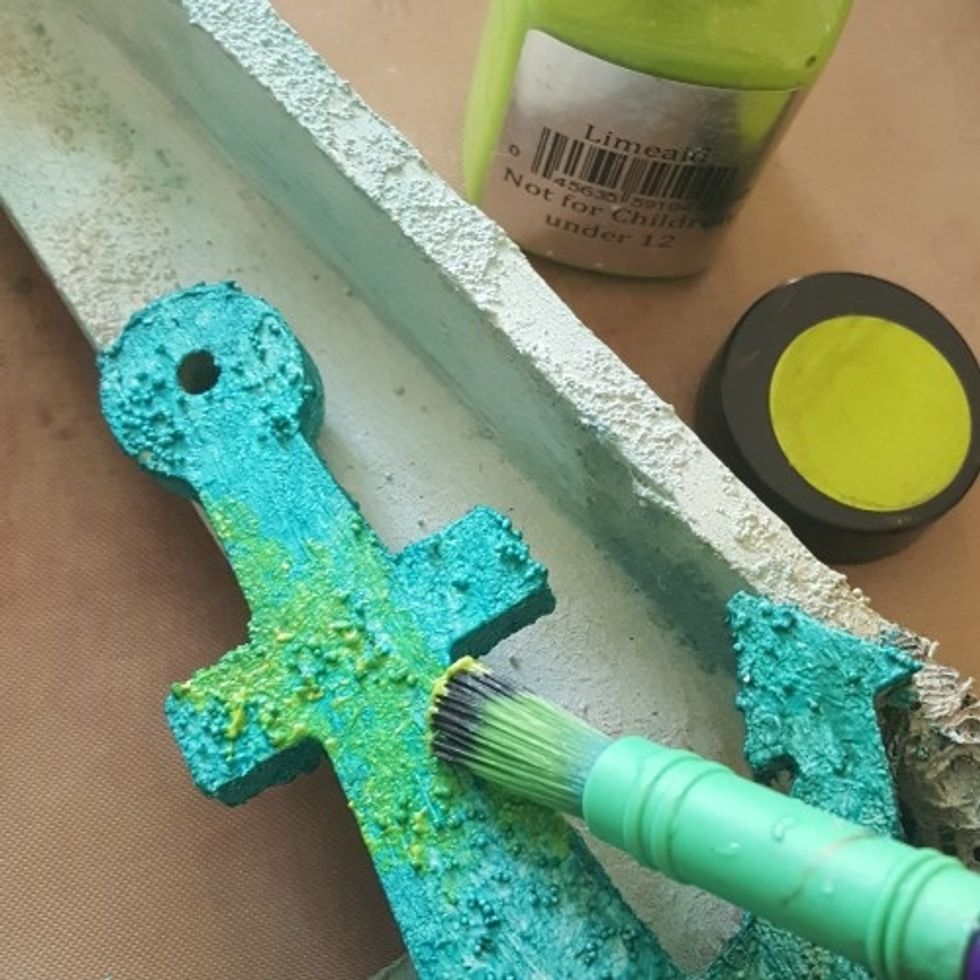 apply Velvet medium - Limeaid overtop certain areas