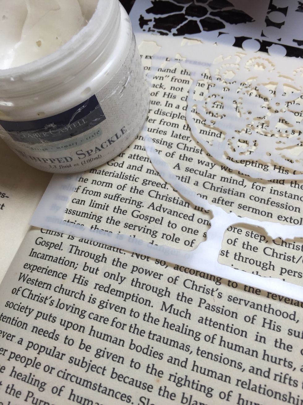 Apply whipped spackle through your stencil