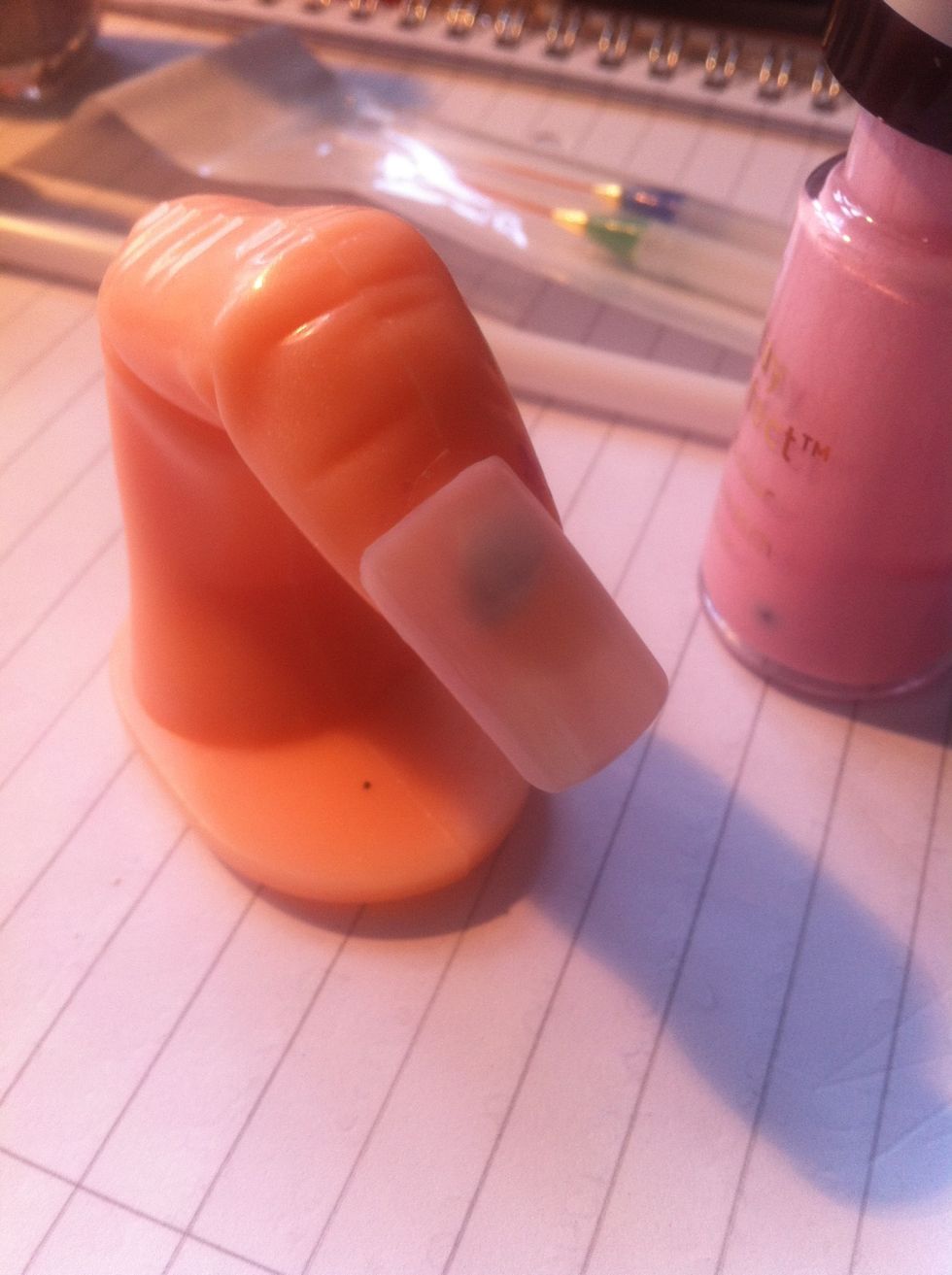 Apply your base coat (pale pink)...