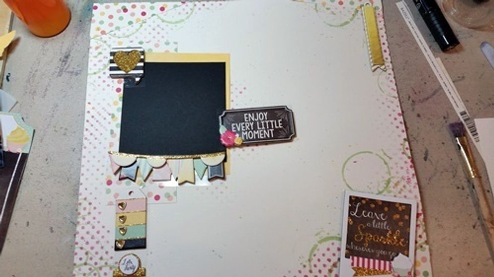 Apply your papers and embellishments....