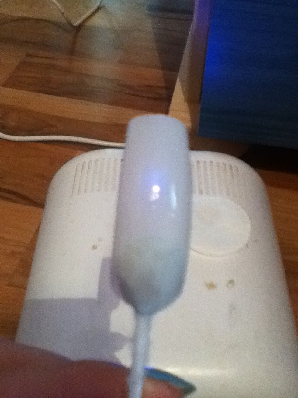 apply your shellac base coat, i am using the CND base coat :)