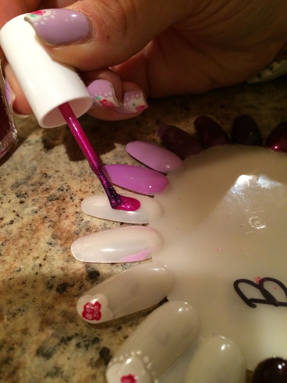 Applying 2 coats Essie Jamaican Me Crazy.