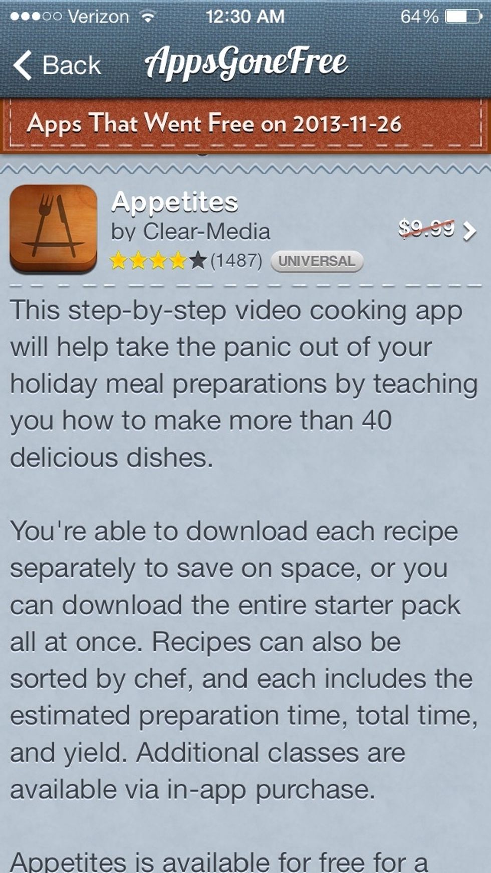 Apps gone free is an app that helps you save up to $20 a day on apps! What happens is: when apps go on sale, apps gone free tracks those apps and adds them on the app page and how much they were!