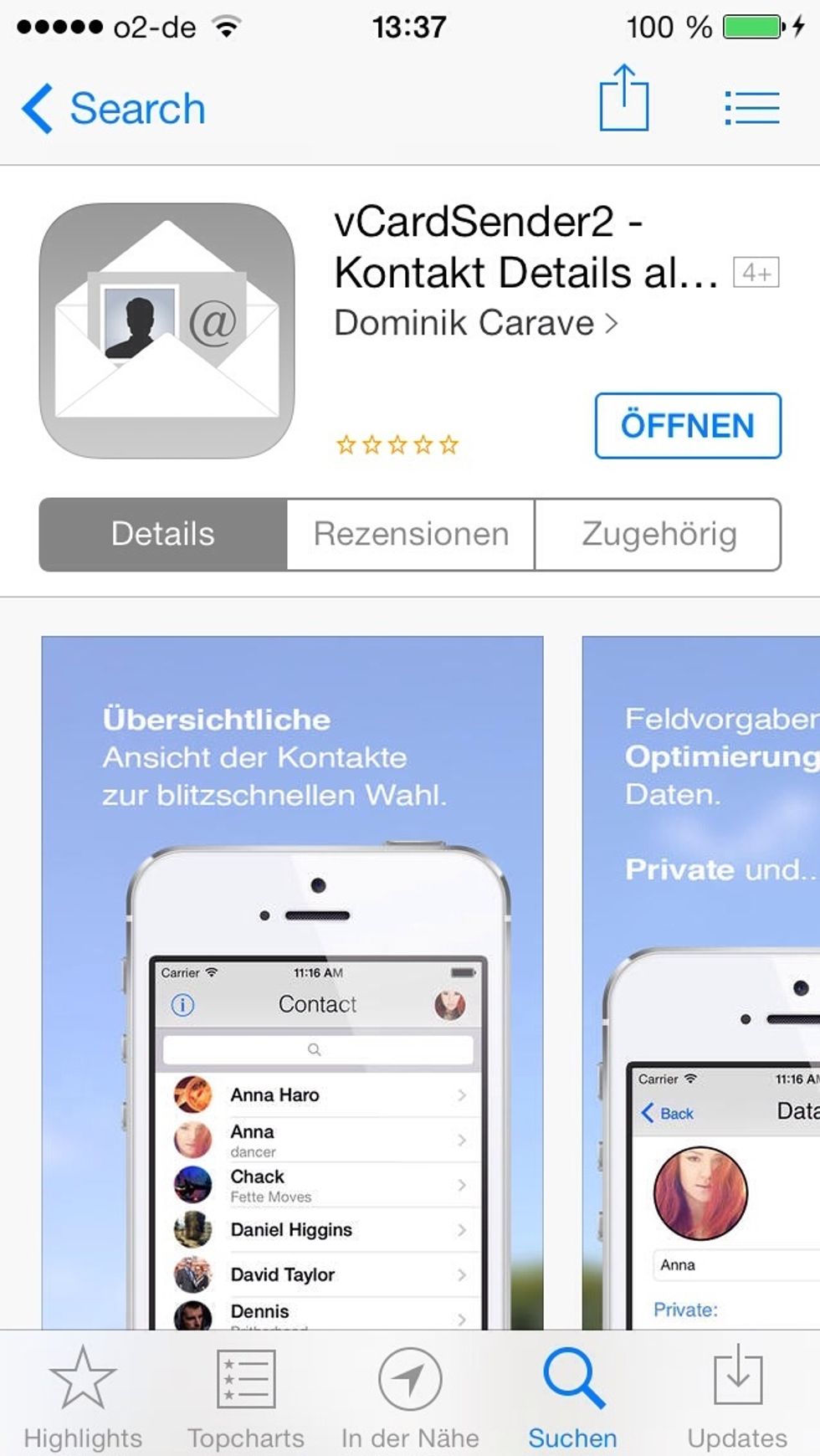 Apps like "vCardSender2" are helping to customize your information and other contacts temporarily...