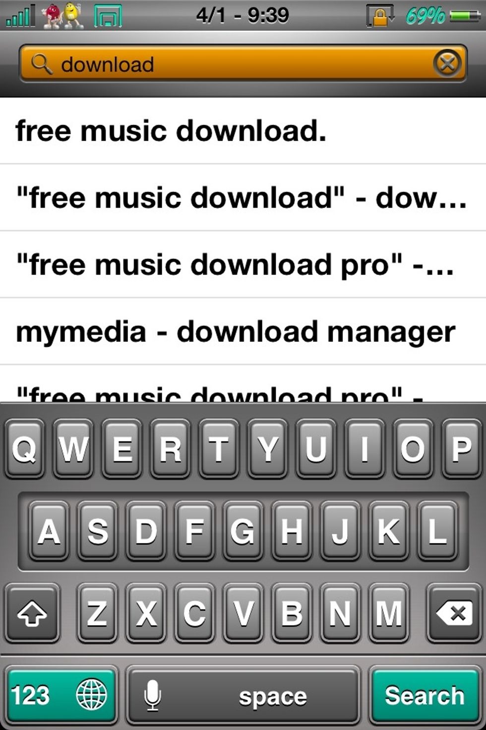 AppStore > search "download"