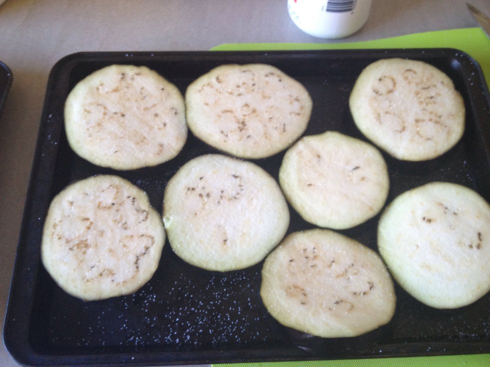 Arrange on trays sprinkle generously with salt & white pepper