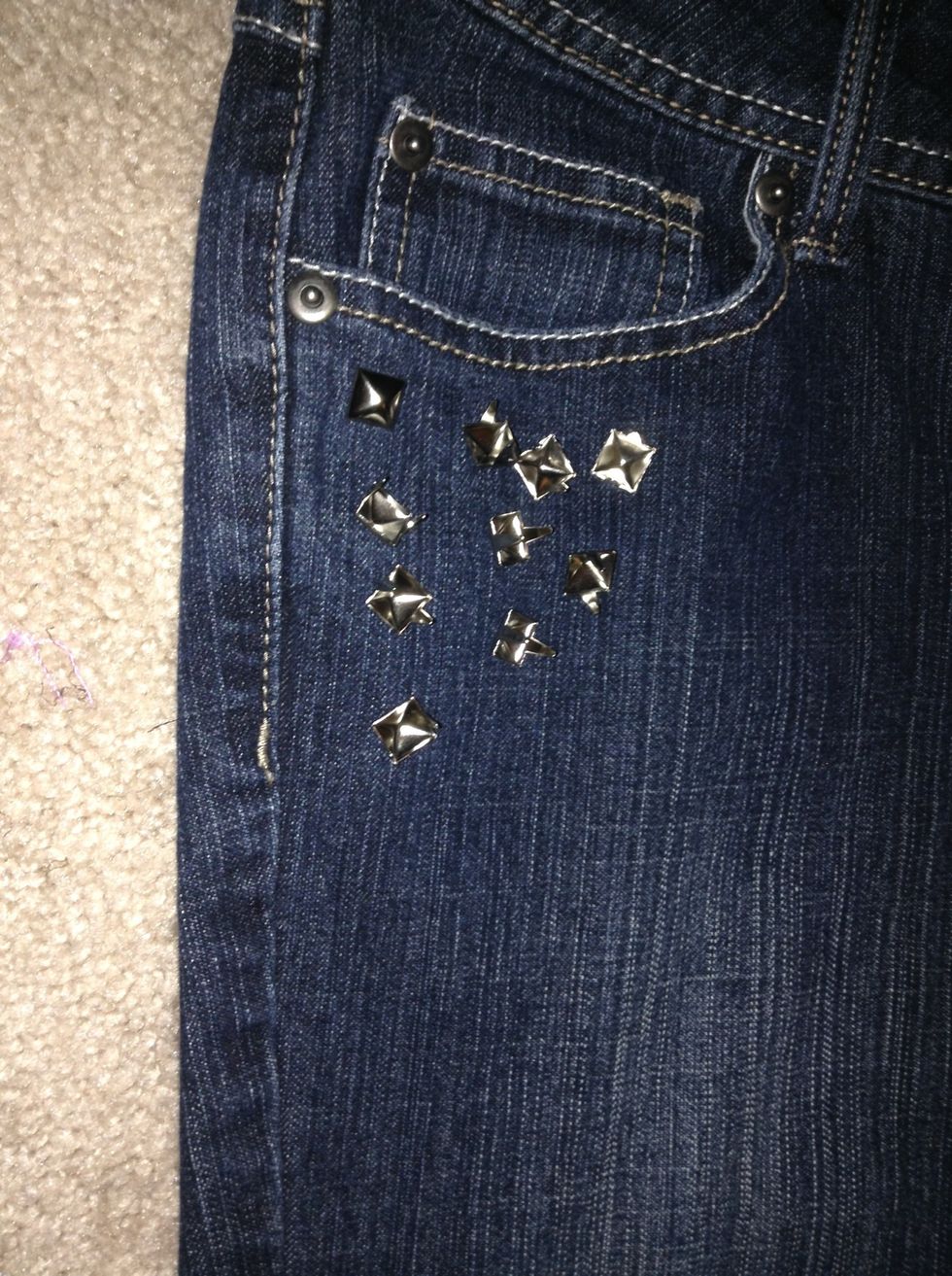 Arrange studs in general order you want them in. On both sides to make sure you have enough studs.