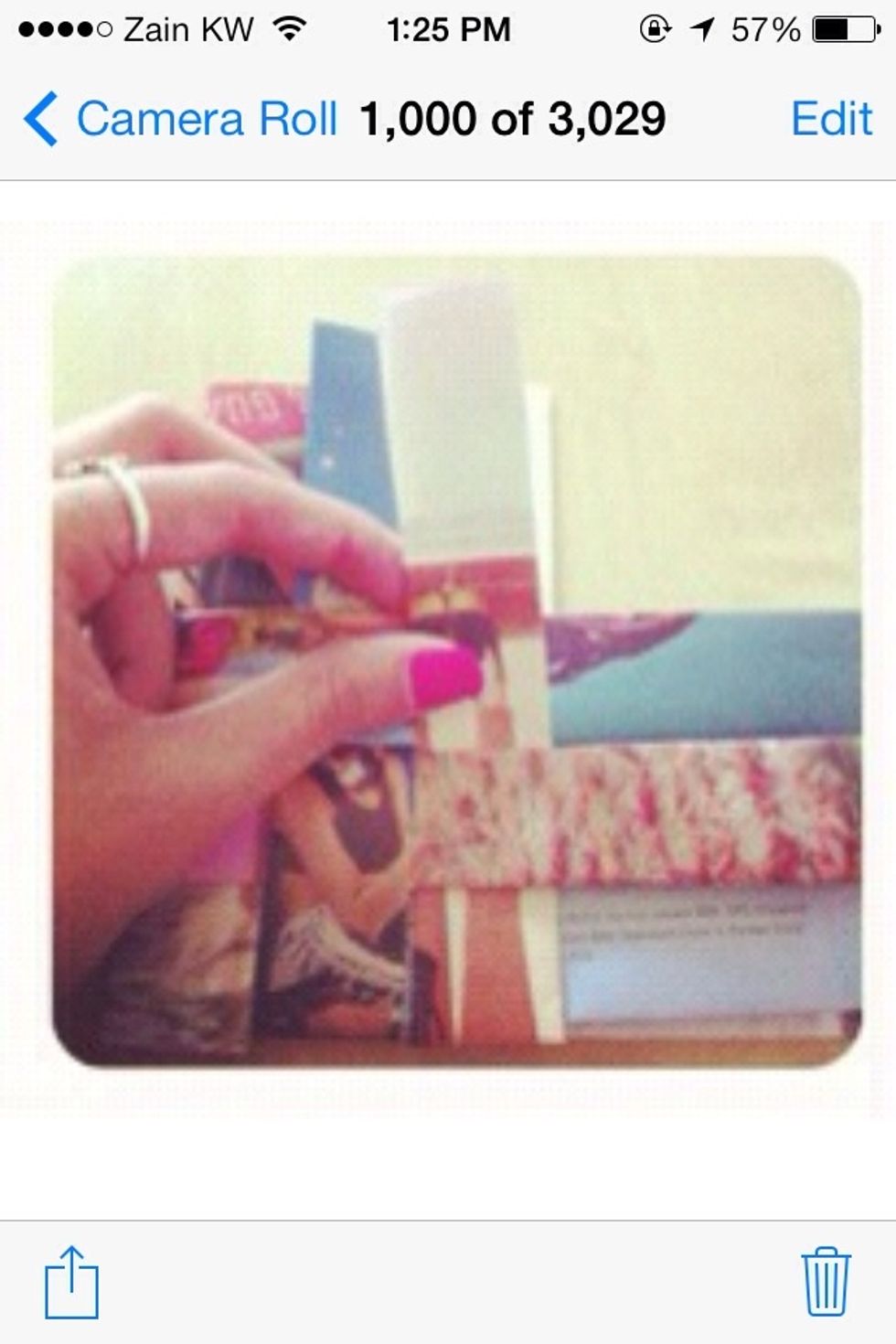 Arrange the magazine strips as shown six strips from top to bottom and six from left to right.