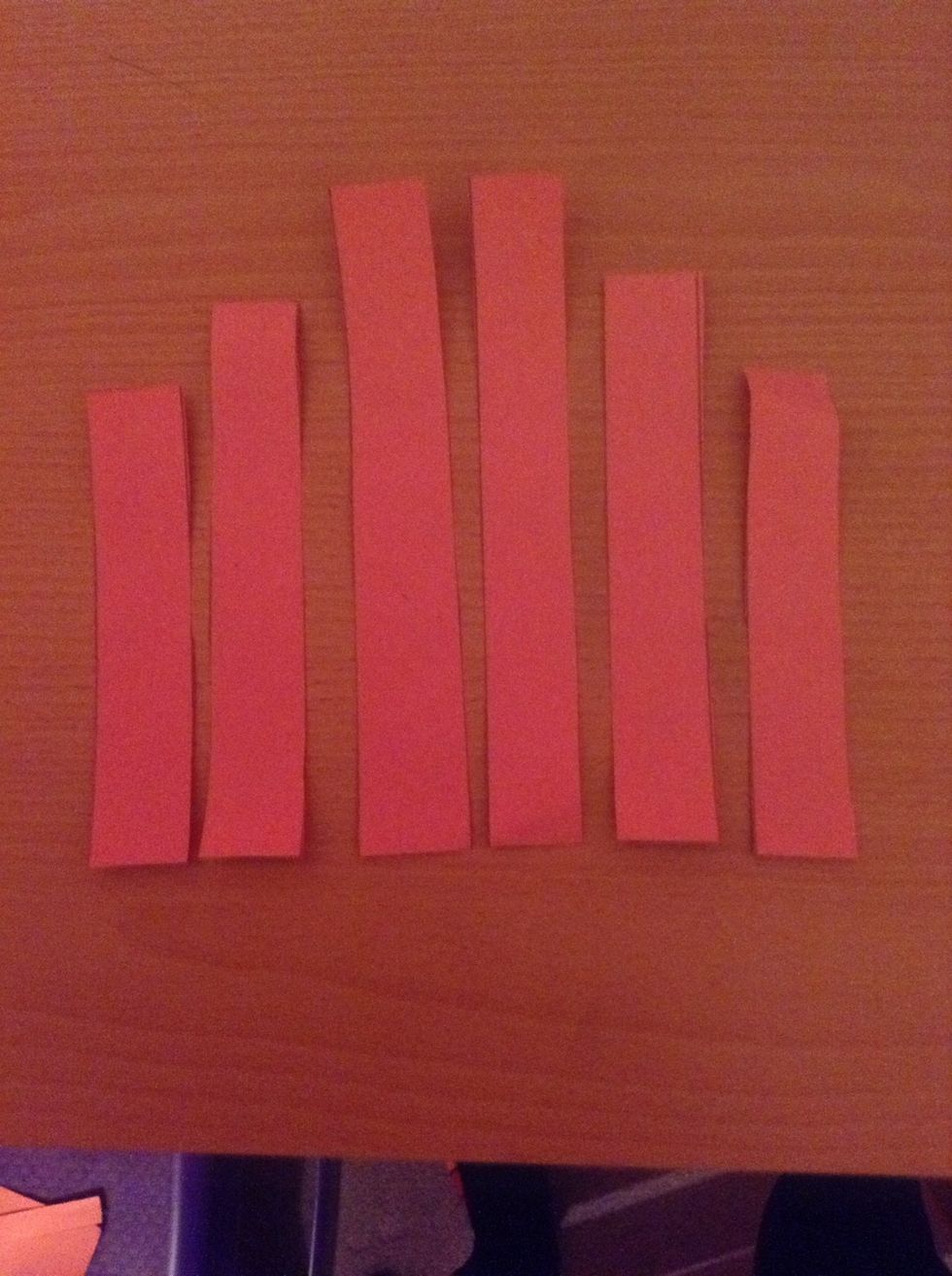 Arrange the strips as shown.