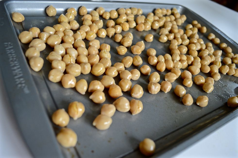 Arrange them in a single layer on a baking sheet. Bake at 375 for a 20-30 mins. Shake them every 8-10 mins to ensure even cooking. They are ready when they are gold crisp and delicious. :)