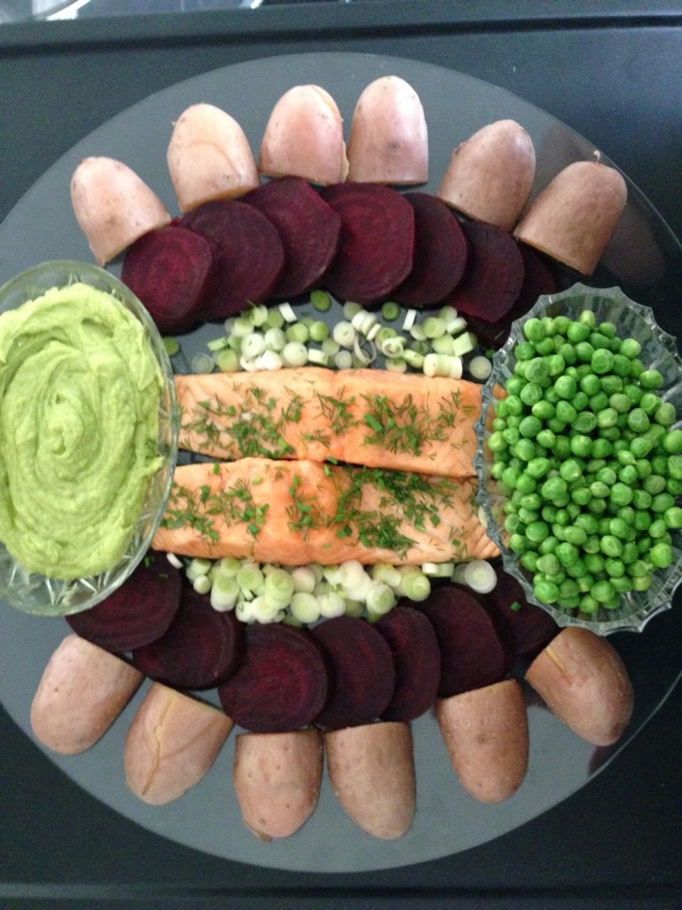 Arrange your preparations and take out the salmon from the oven serve them while still hot and very moist. It is delicious if you like salmon