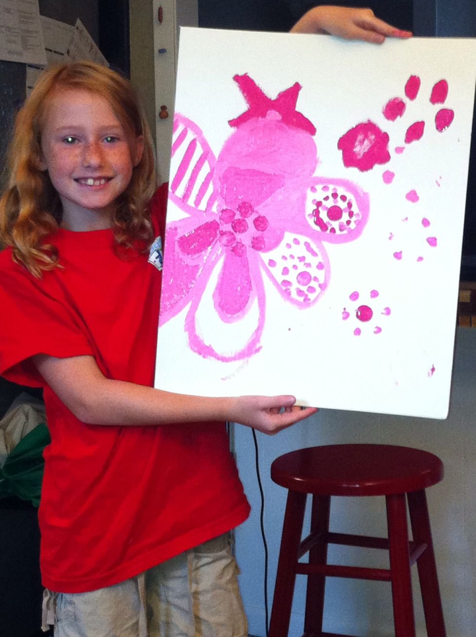 Artwork for her room that matches her curtains! Oh yeah, that's why you are here!...