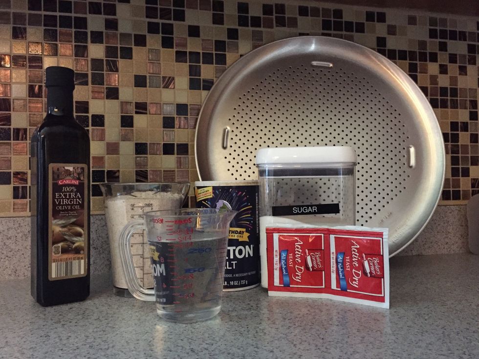 As always, start by gathering your ingredients. Preheat oven to 450 degrees.