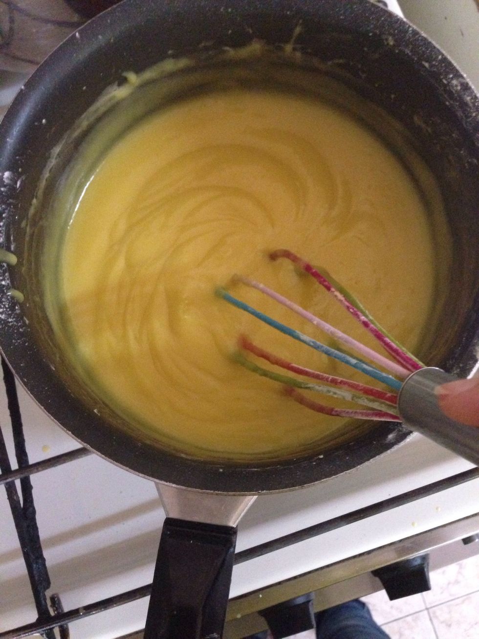 As far as it comes to the boil and starts to thicken take off the heat and leave to cool