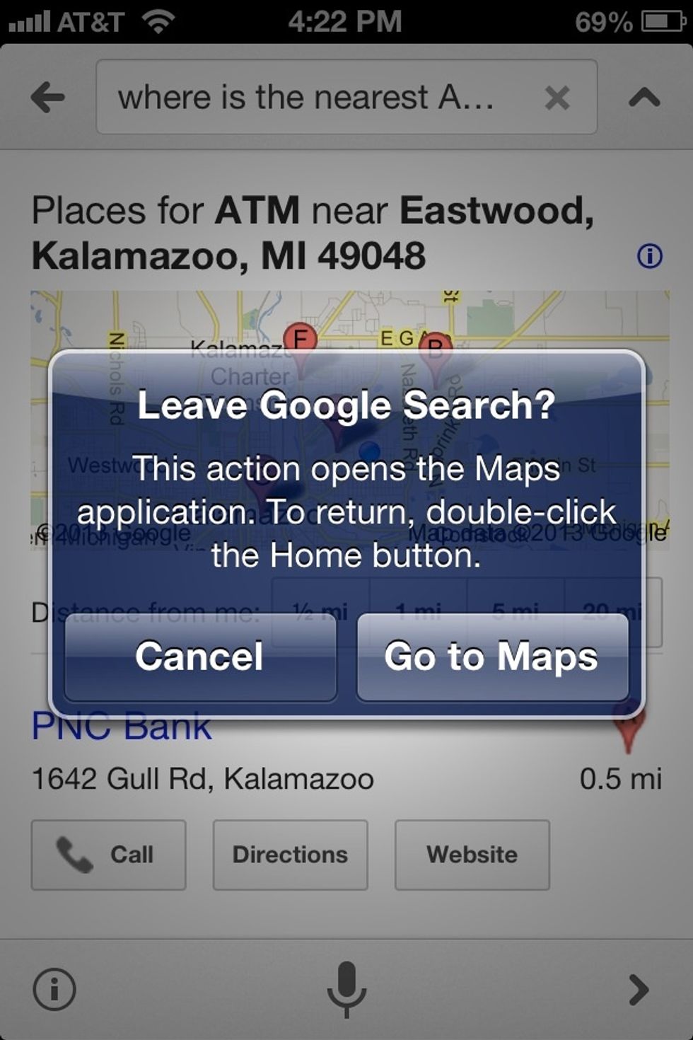 As I said. It won't open other apps like Siri. But it can open things in safari such as google maps.