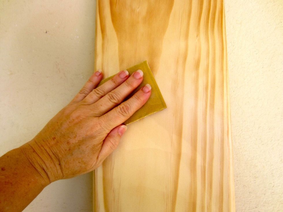 As much as desired, sand the board and edges.