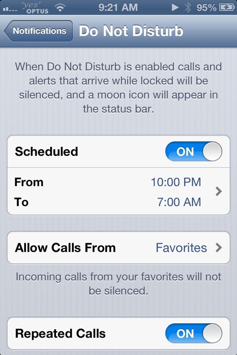 As of iOS 6 you can use Do Not Disturb to stop getting alerts or calls. You can turn this on with a timer or manually. To select a time navigate to Settings > Notifications > Do Not Disturb.