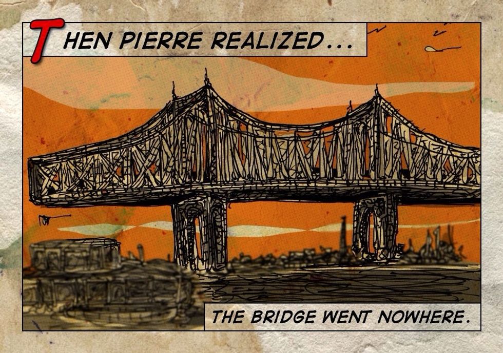 As panic grips the people.