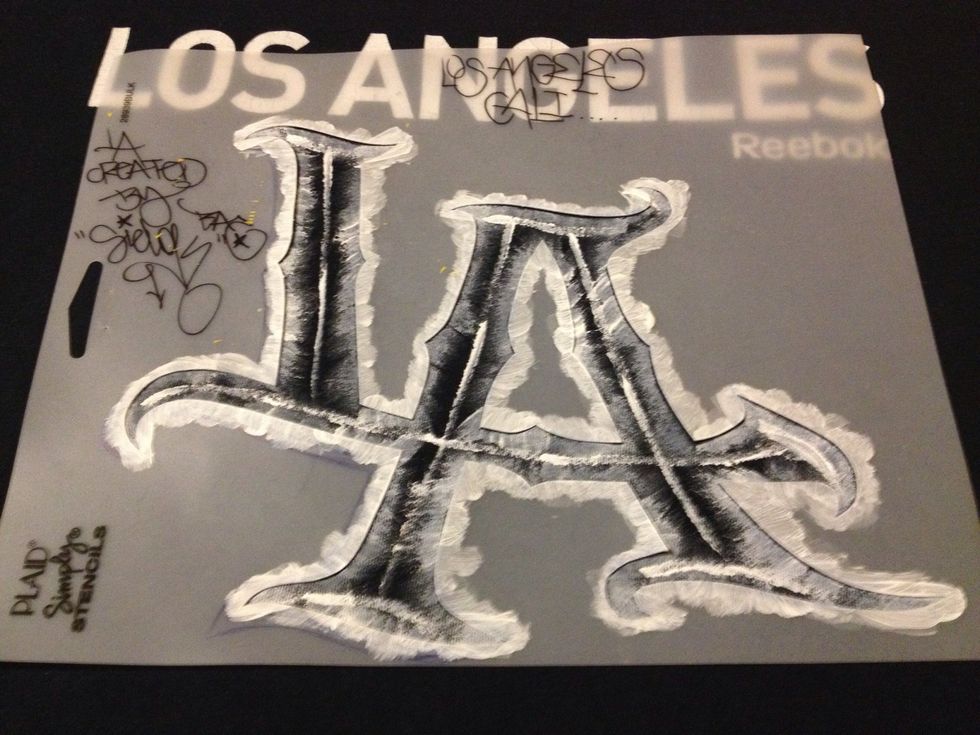 As previous projects paint in ur design.  Remember u can paint as u wish.  I just like how this looks.  Took me bout 5 mins to paint.