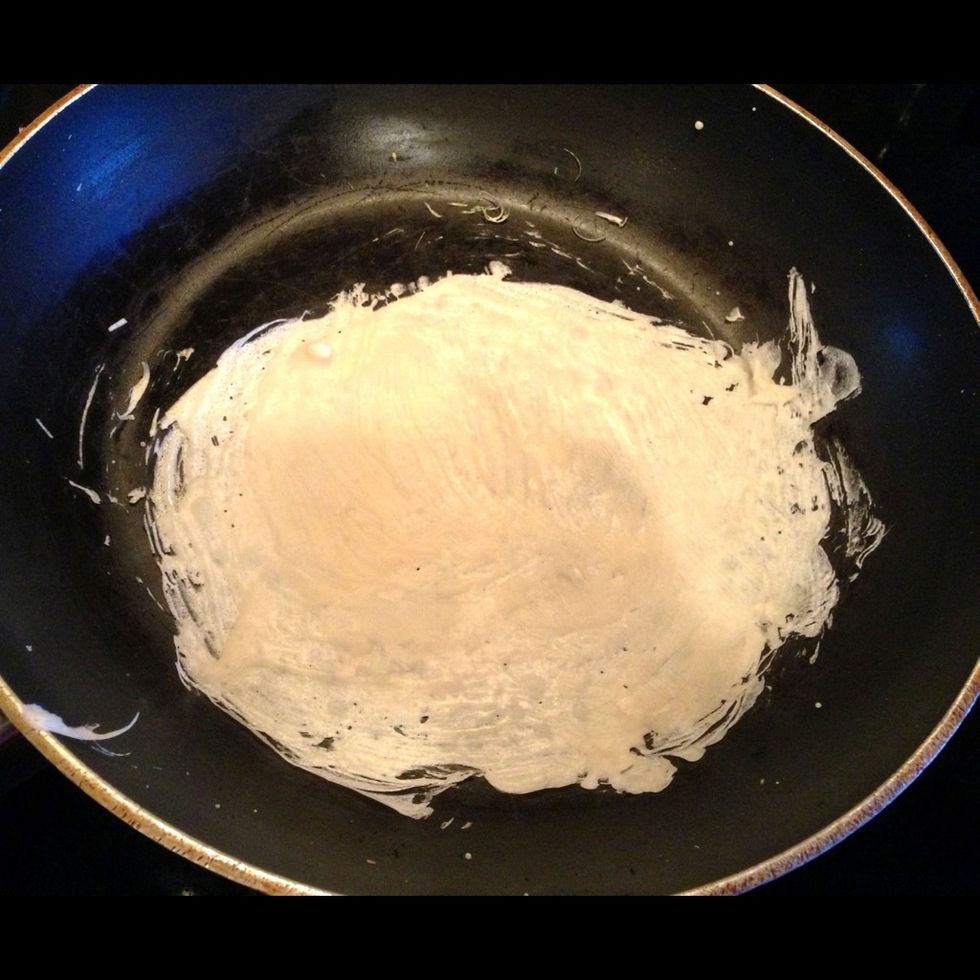 As soon as it sets (almost immediately) quickly brush a second layer of batter. If you make a mess, don't get discouraged! It took me until my third batch to even be able to make *this* mess. :)