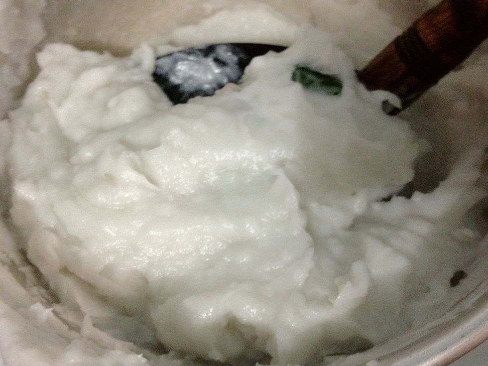 As soon as the mixture is smooth, then you know it's ready