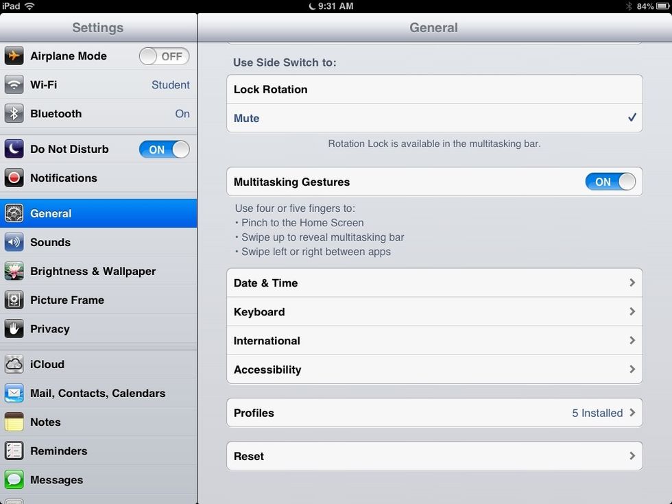As soon as you get into settings go to accessibility.