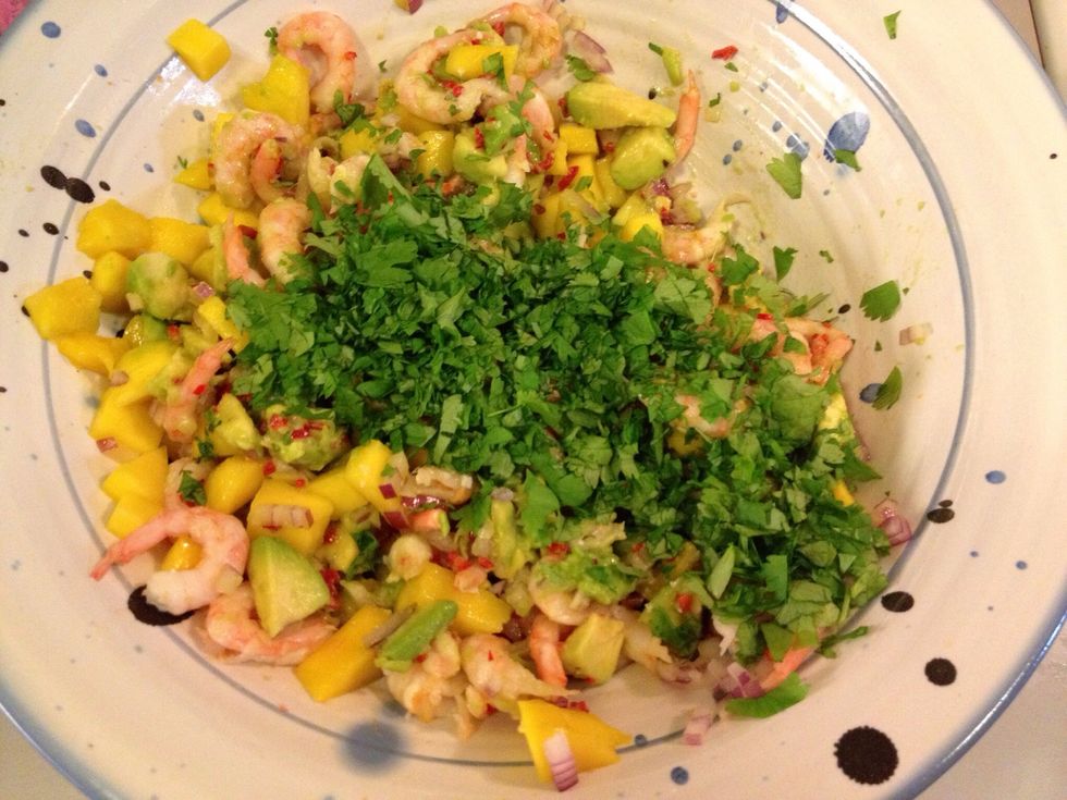 ..as well as cilantro. If you're one of those who cannot stand cilantro; use flat parsley instead. Works wonders.