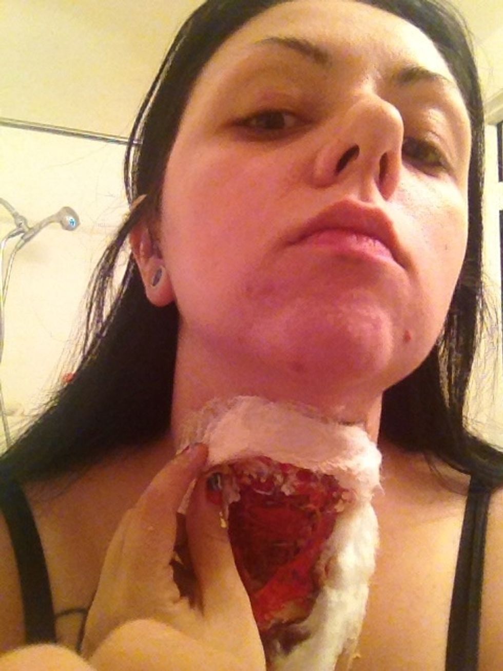 As you apply latex use your fingers to mold or pinch the ends of the "skin". Easier for peeling later...