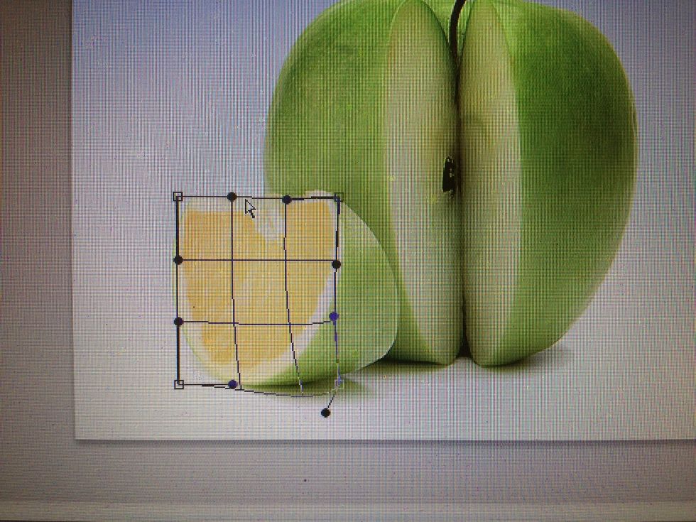 As you can see after I have warped the perspective a bit this is what I have gotten. This does take some trial and error. But after a bit, you understand what areas you transform lather what and where