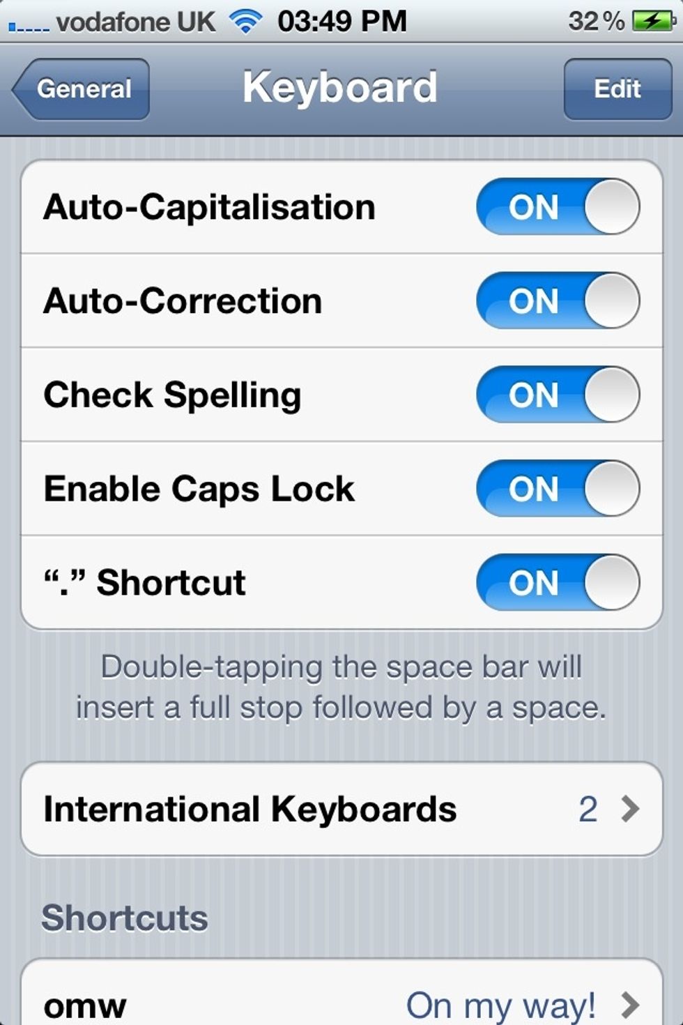 As you can see all of them are 'On'