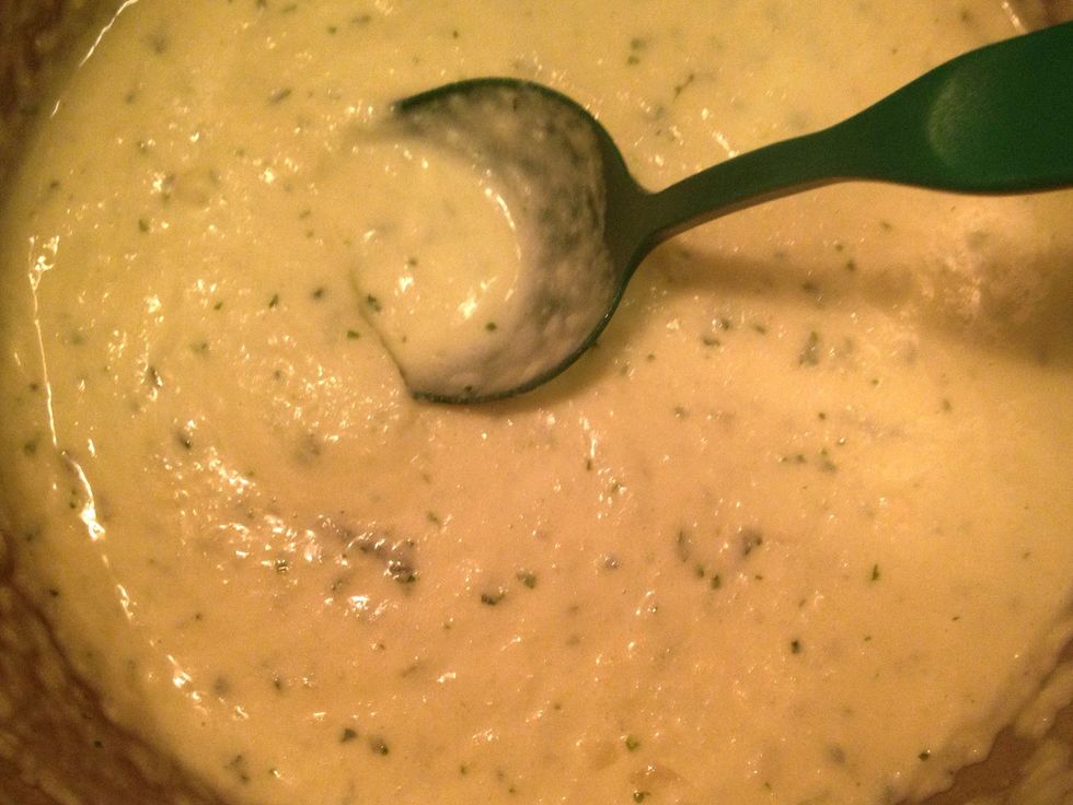 As you can see mine turned out a bit thick. I added some more broth and then it was ready to serve!