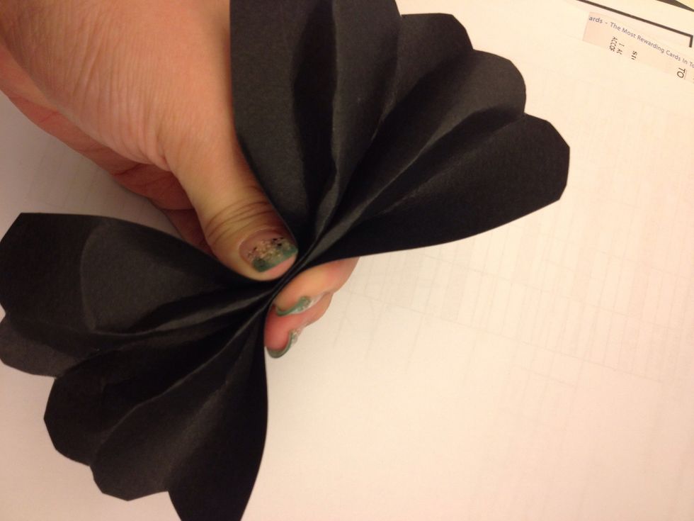 As you can see towards the edges not so much of folding line, this help to open up your bow