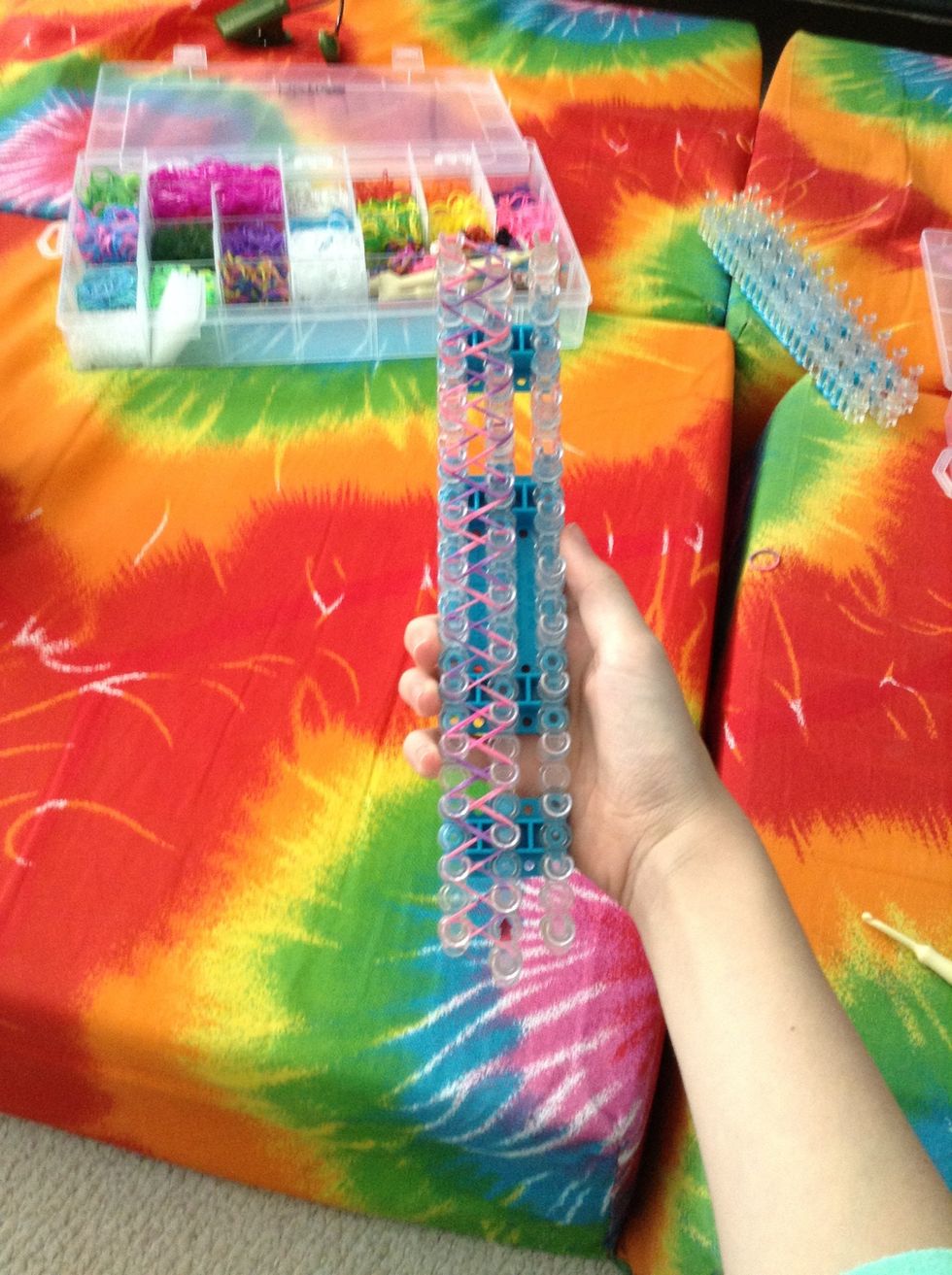 as you can see, we have got to the end of the loom.