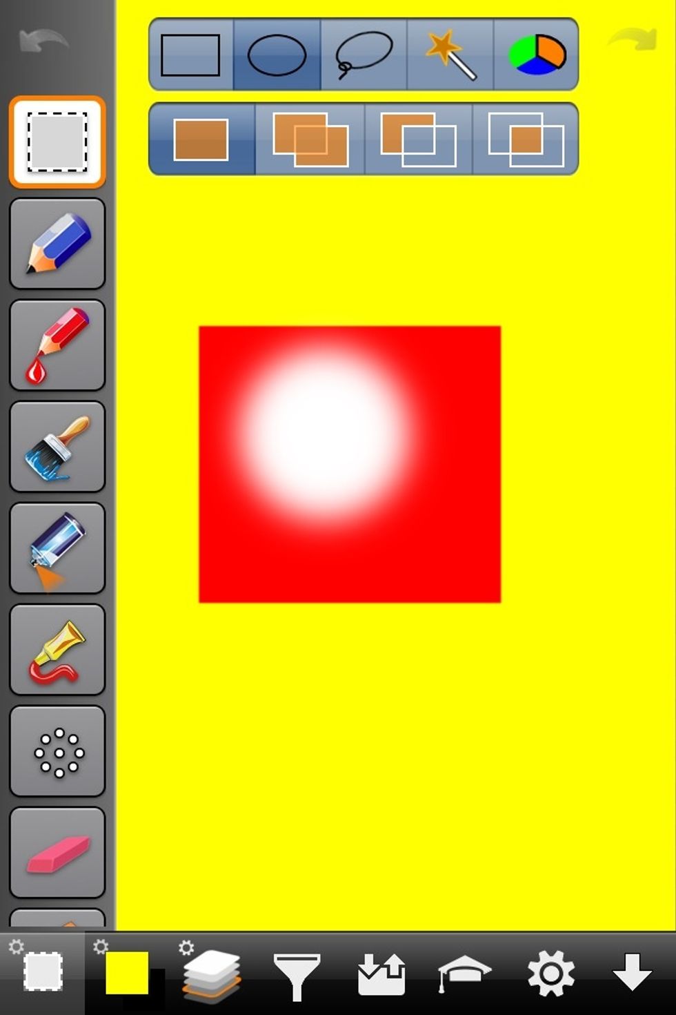 As you can see. When I cut this section out with a feather. The cut out section doesn't have a sharp edge. The edge has been feathered/blurred.