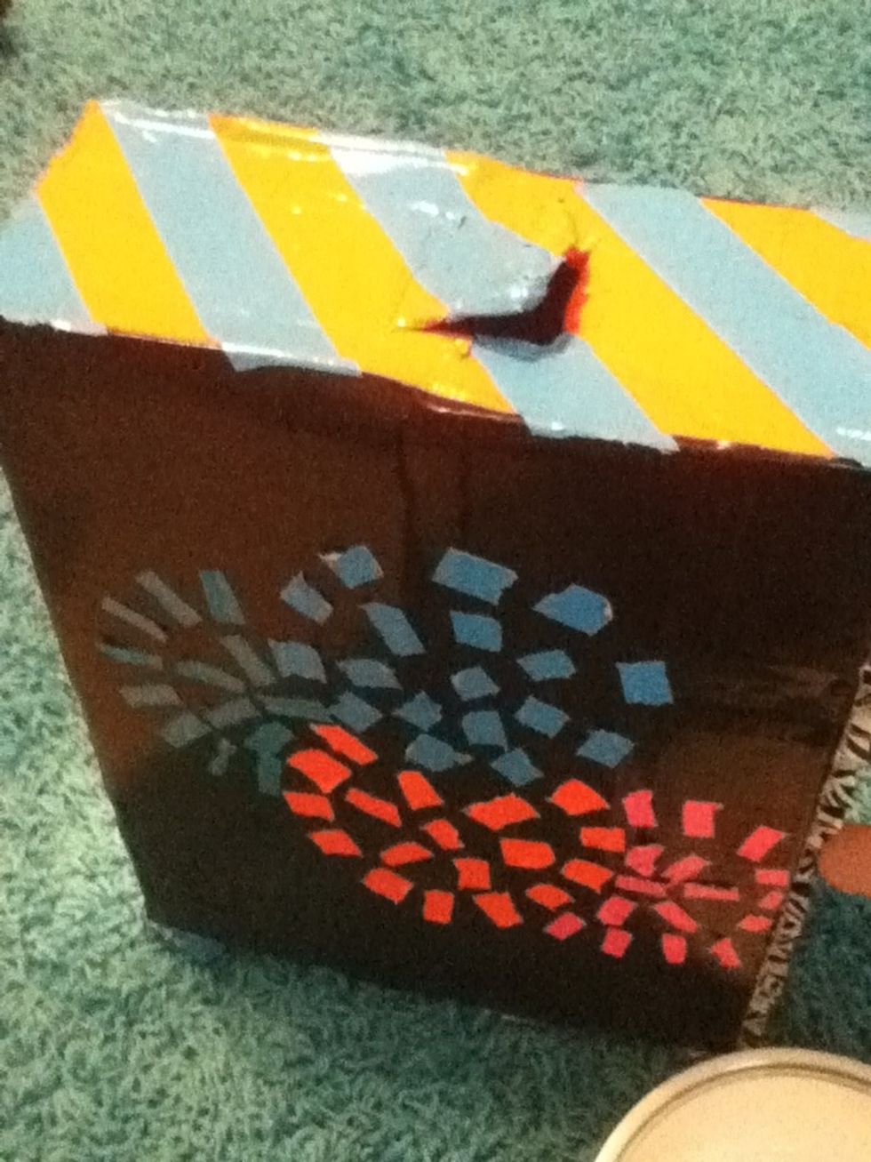 As you can tell, I did fireworks with lots of other neon colored designs for my details.