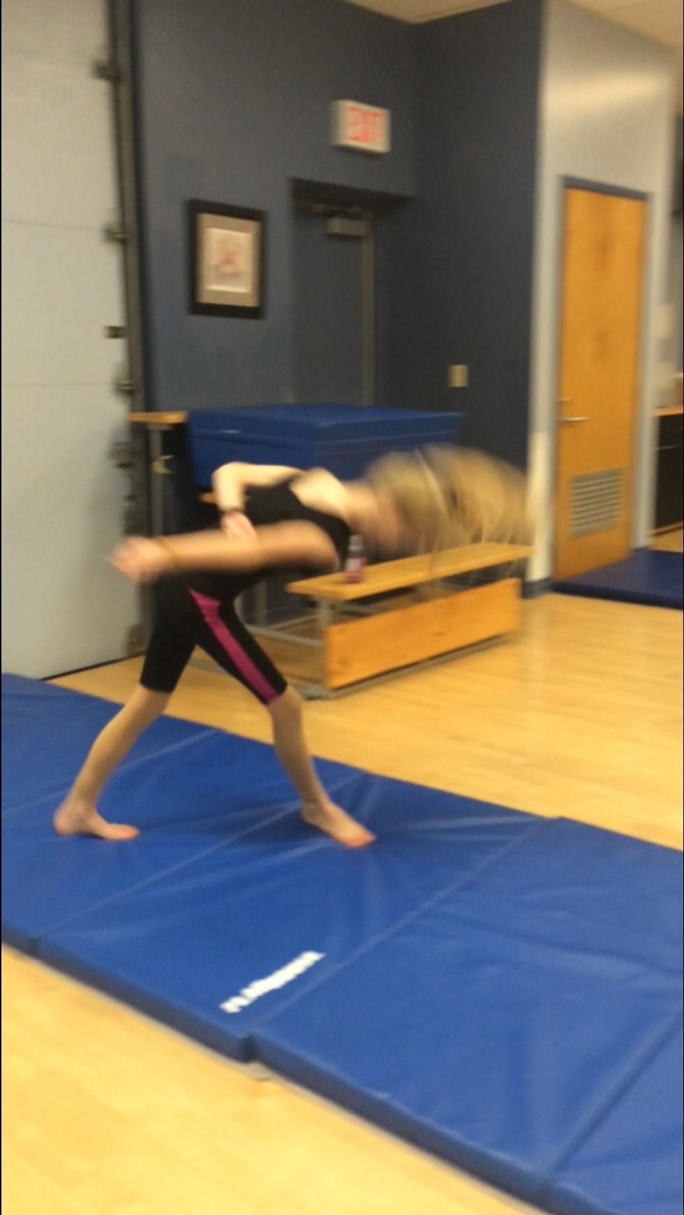 As you land bring your body up