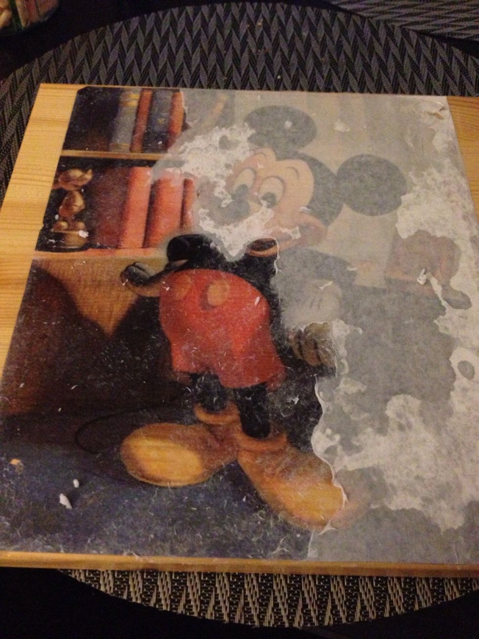 As you see here the pic starts to reveal itself, but you will also find a lot of little paper fibers too, for those using your fingers is best.